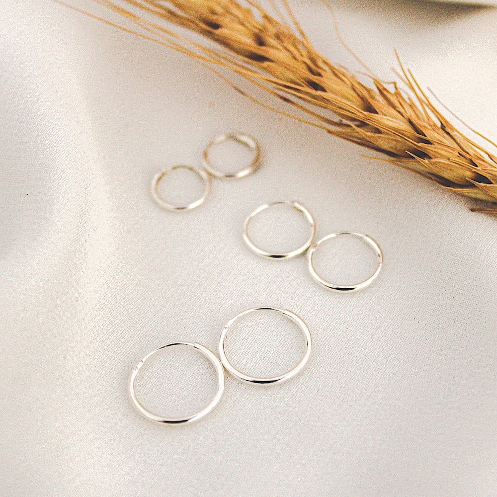 926 sterling silver huggie hoop earring